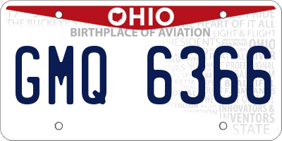 OH license plate GMQ6366
