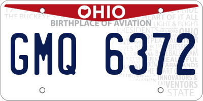 OH license plate GMQ6372