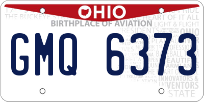 OH license plate GMQ6373