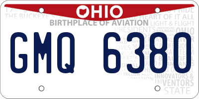 OH license plate GMQ6380