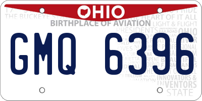 OH license plate GMQ6396