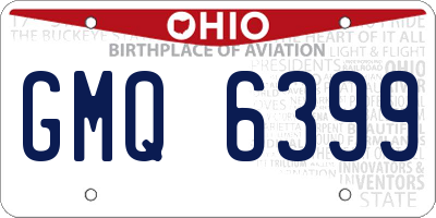OH license plate GMQ6399