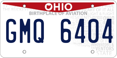 OH license plate GMQ6404