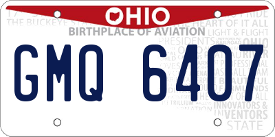 OH license plate GMQ6407