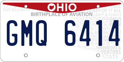 OH license plate GMQ6414