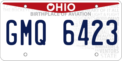 OH license plate GMQ6423