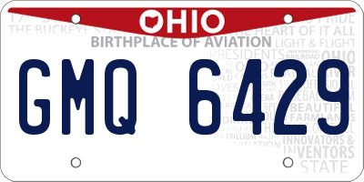 OH license plate GMQ6429
