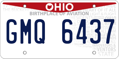 OH license plate GMQ6437