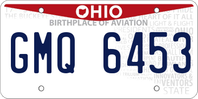 OH license plate GMQ6453