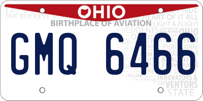 OH license plate GMQ6466