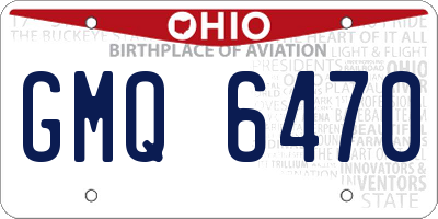 OH license plate GMQ6470