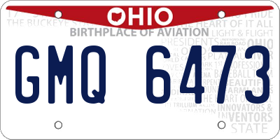 OH license plate GMQ6473