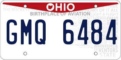 OH license plate GMQ6484