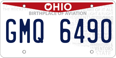 OH license plate GMQ6490