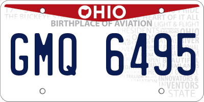 OH license plate GMQ6495