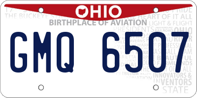 OH license plate GMQ6507