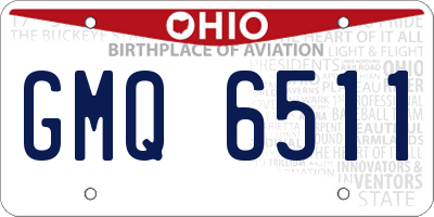OH license plate GMQ6511