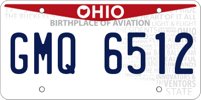 OH license plate GMQ6512
