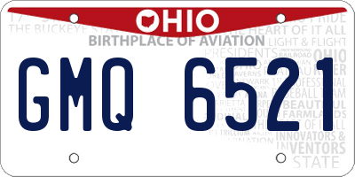 OH license plate GMQ6521