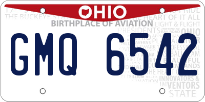 OH license plate GMQ6542