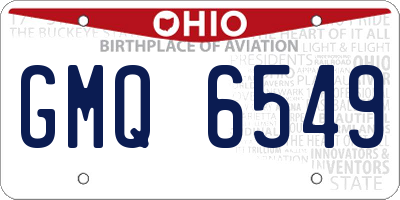 OH license plate GMQ6549