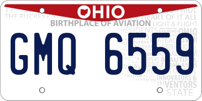 OH license plate GMQ6559