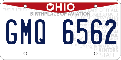 OH license plate GMQ6562
