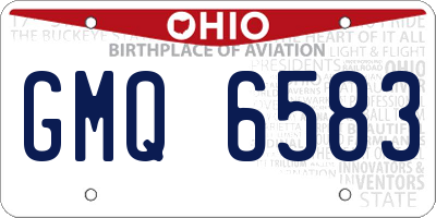 OH license plate GMQ6583