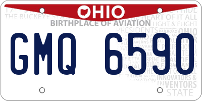 OH license plate GMQ6590