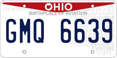 OH license plate GMQ6639