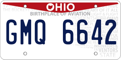 OH license plate GMQ6642