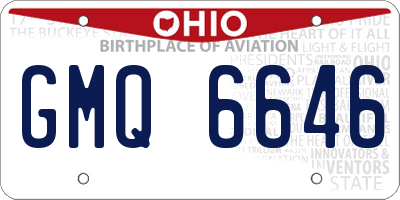 OH license plate GMQ6646