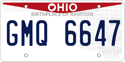 OH license plate GMQ6647