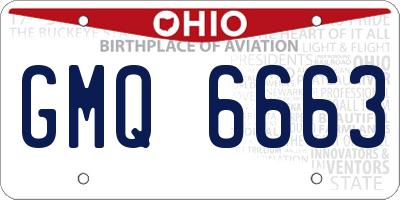 OH license plate GMQ6663