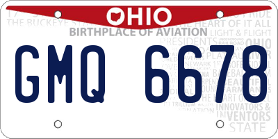 OH license plate GMQ6678