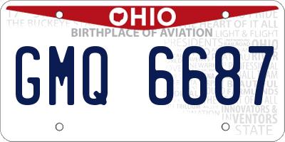 OH license plate GMQ6687