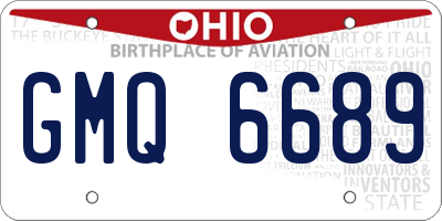 OH license plate GMQ6689