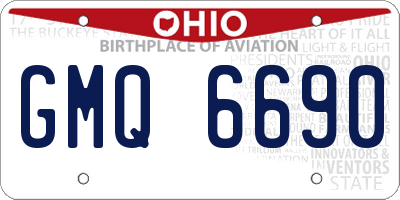 OH license plate GMQ6690