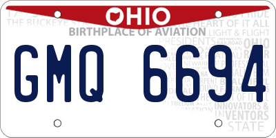 OH license plate GMQ6694