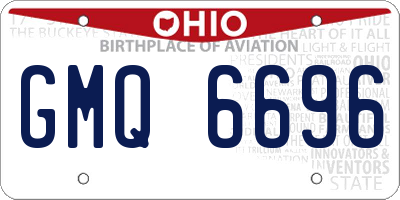 OH license plate GMQ6696