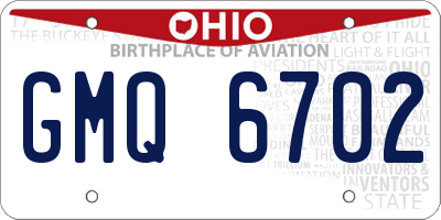 OH license plate GMQ6702
