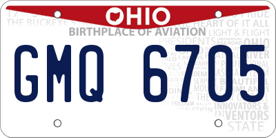 OH license plate GMQ6705