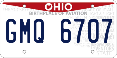 OH license plate GMQ6707
