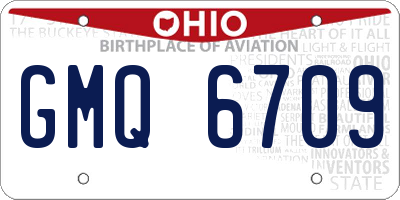 OH license plate GMQ6709