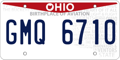 OH license plate GMQ6710