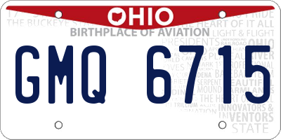 OH license plate GMQ6715