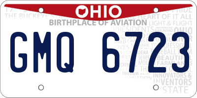 OH license plate GMQ6723