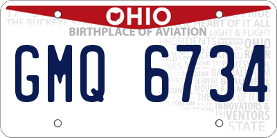 OH license plate GMQ6734