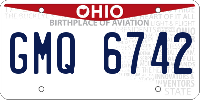 OH license plate GMQ6742