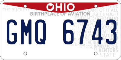 OH license plate GMQ6743